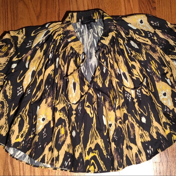 TOPSHOP 100% Cotton Oversized Cropped Blouse. Size 6. - Picture 2 of 15